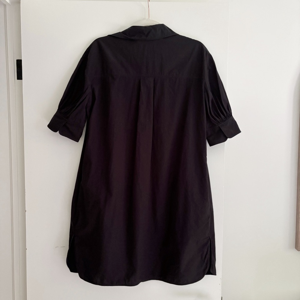 COS Oversized Shirt Dress Cotton Poplin Dark Navy Blue Black Size 2 - Picture 6 of 6